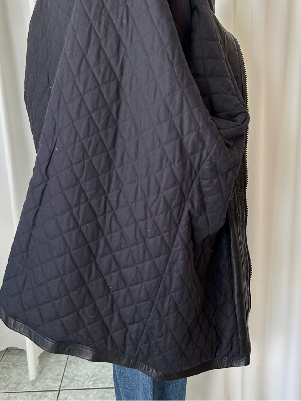 Vintage 90s Polo Sport Ralph Lauren Leather Parka Jacket Hooded Black XL Rare. - Picture 9 of 16